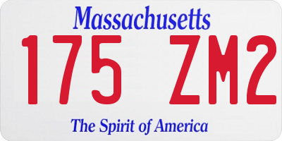 MA license plate 175ZM2