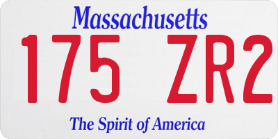 MA license plate 175ZR2