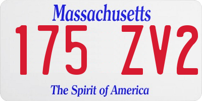 MA license plate 175ZV2