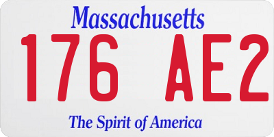 MA license plate 176AE2