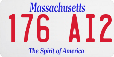 MA license plate 176AI2