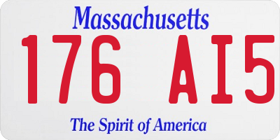 MA license plate 176AI5