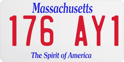 MA license plate 176AY1