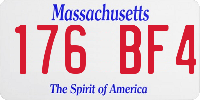 MA license plate 176BF4