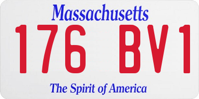 MA license plate 176BV1