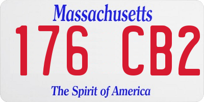 MA license plate 176CB2