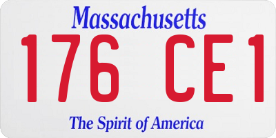 MA license plate 176CE1
