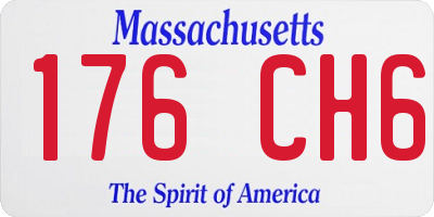 MA license plate 176CH6