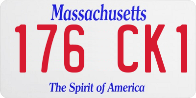 MA license plate 176CK1