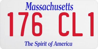 MA license plate 176CL1