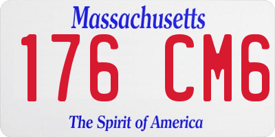 MA license plate 176CM6