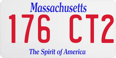 MA license plate 176CT2