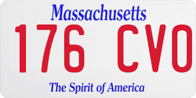MA license plate 176CV0