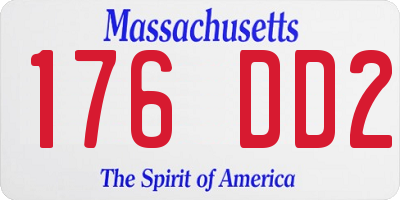 MA license plate 176DD2