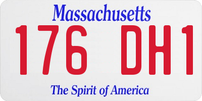 MA license plate 176DH1