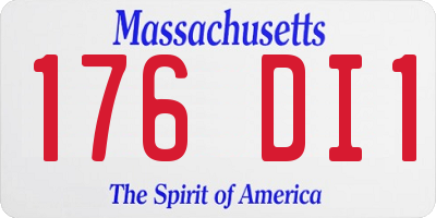 MA license plate 176DI1