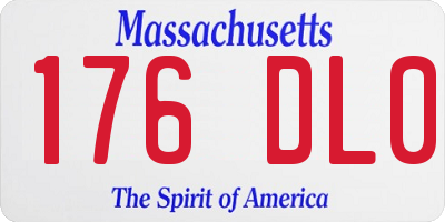 MA license plate 176DL0