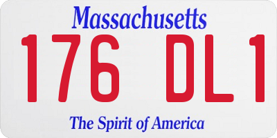 MA license plate 176DL1