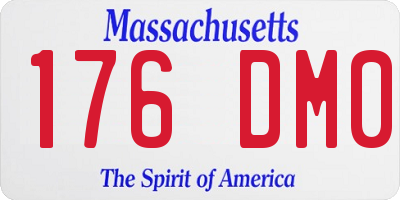 MA license plate 176DM0