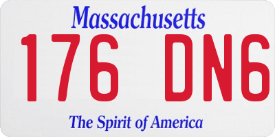 MA license plate 176DN6