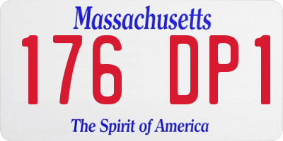 MA license plate 176DP1