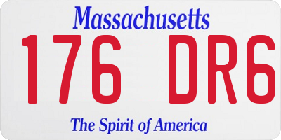 MA license plate 176DR6