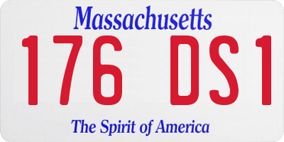 MA license plate 176DS1