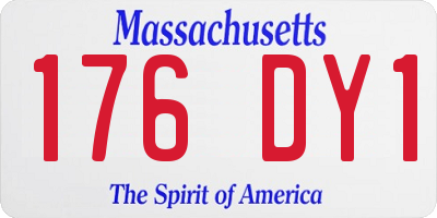 MA license plate 176DY1