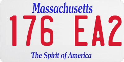 MA license plate 176EA2