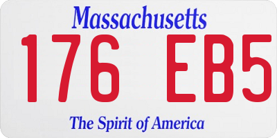 MA license plate 176EB5