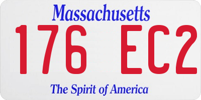 MA license plate 176EC2