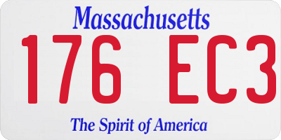 MA license plate 176EC3