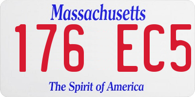 MA license plate 176EC5