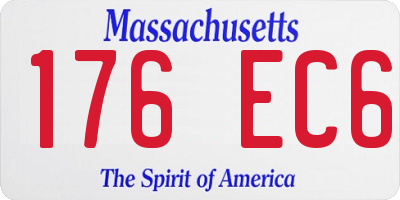 MA license plate 176EC6