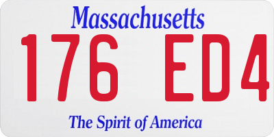 MA license plate 176ED4