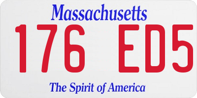 MA license plate 176ED5