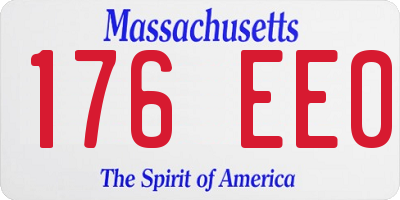 MA license plate 176EE0