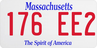 MA license plate 176EE2