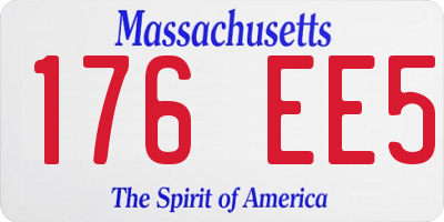 MA license plate 176EE5
