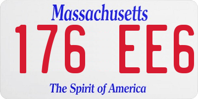 MA license plate 176EE6