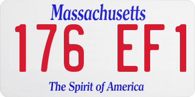 MA license plate 176EF1