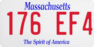 MA license plate 176EF4