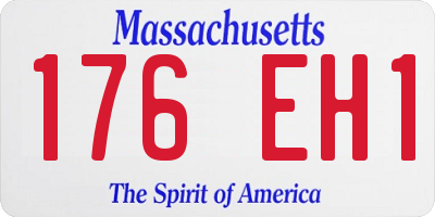 MA license plate 176EH1