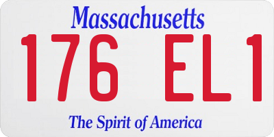 MA license plate 176EL1