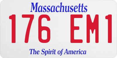 MA license plate 176EM1