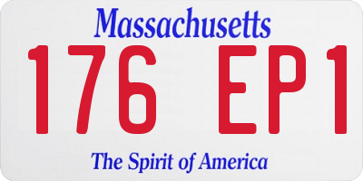MA license plate 176EP1