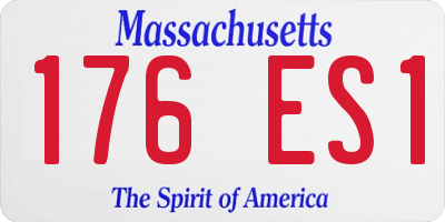 MA license plate 176ES1