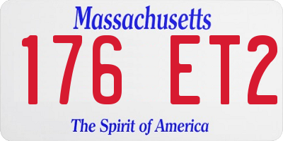MA license plate 176ET2