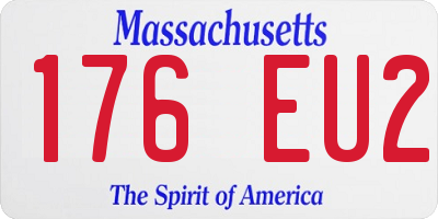MA license plate 176EU2