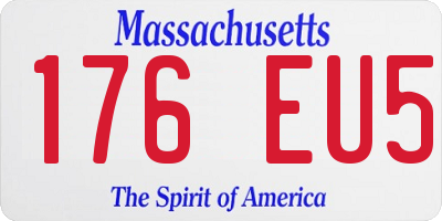 MA license plate 176EU5